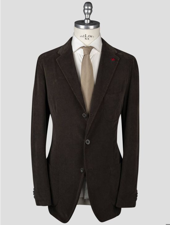 Isaia Isaia Brown Cotton Ea Blazer Brown 000