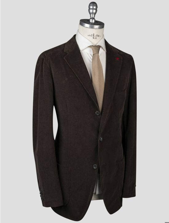 Isaia Isaia Brown Cotton Ea Blazer Brown 001