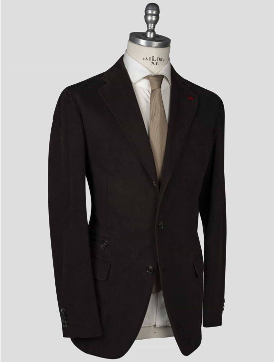 Isaia Isaia Brown Cotton Blazer Brown 001