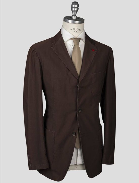 Isaia Isaia Brown Cotton Blazer Brown 001