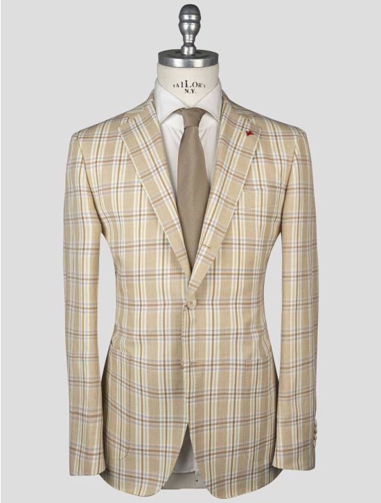 Isaia Isaia Multicolor Wool Linen Cotton Blazer Multicolor 000