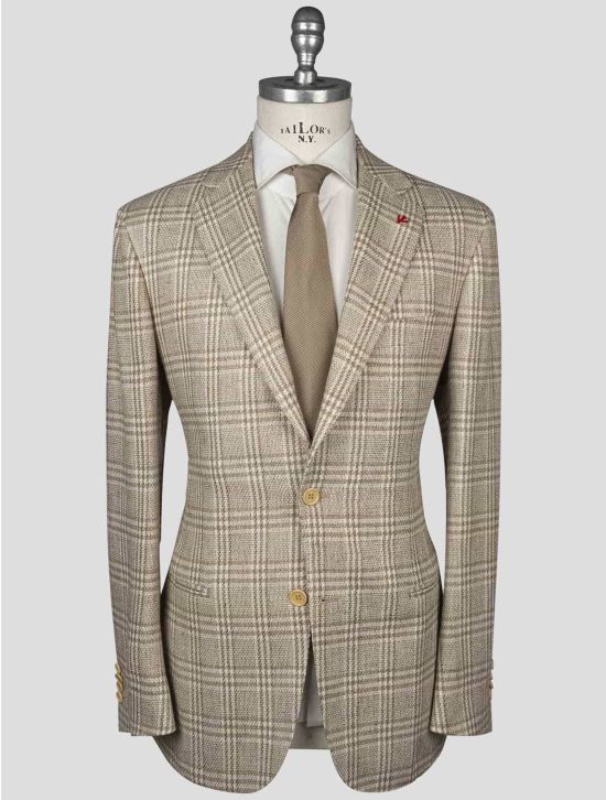 Isaia Isaia Beige Linen Cotton Blazer Beige 000