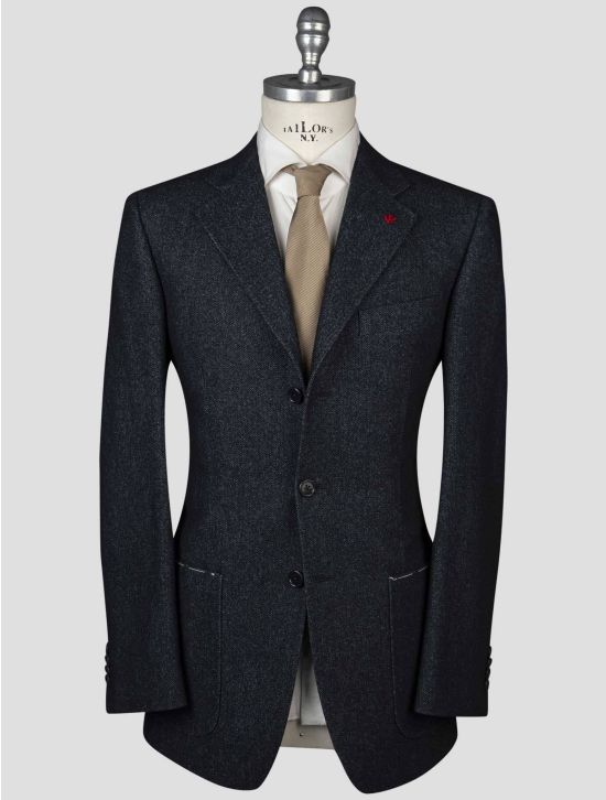 Isaia Isaia Blue Wool Cotton Blazer Blue 000