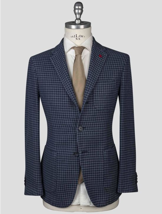 Isaia Isaia Blue Cotton Linen Pa Blazer Blue 000