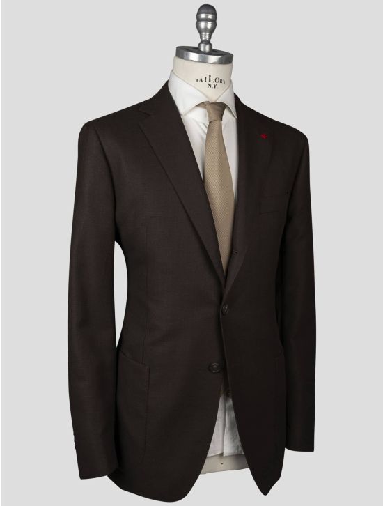 Isaia Isaia Brown Wool Blazer Brown 001