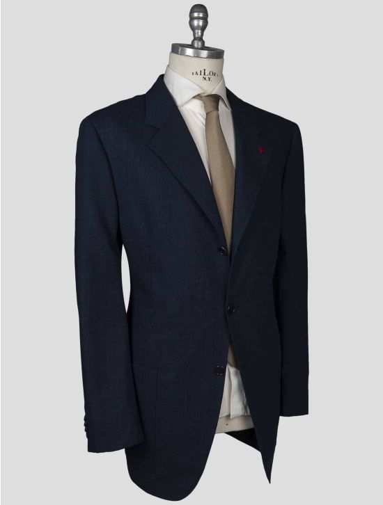 Isaia Isaia Blue Wool Blazer Blue 001