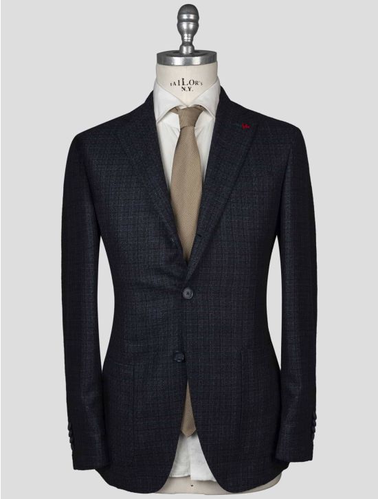 Isaia Isaia Blue Silk Wool Blazer Blue 000