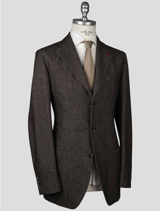 Isaia Isaia Brown Wool Cotton Blazer Brown 001