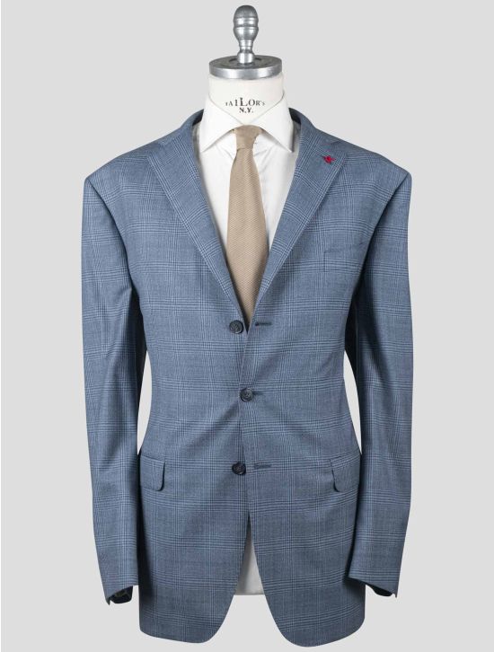 Isaia Isaia Blue Wool Blazer Blue 000