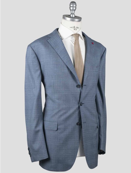 Isaia Isaia Blue Wool Blazer Blue 001