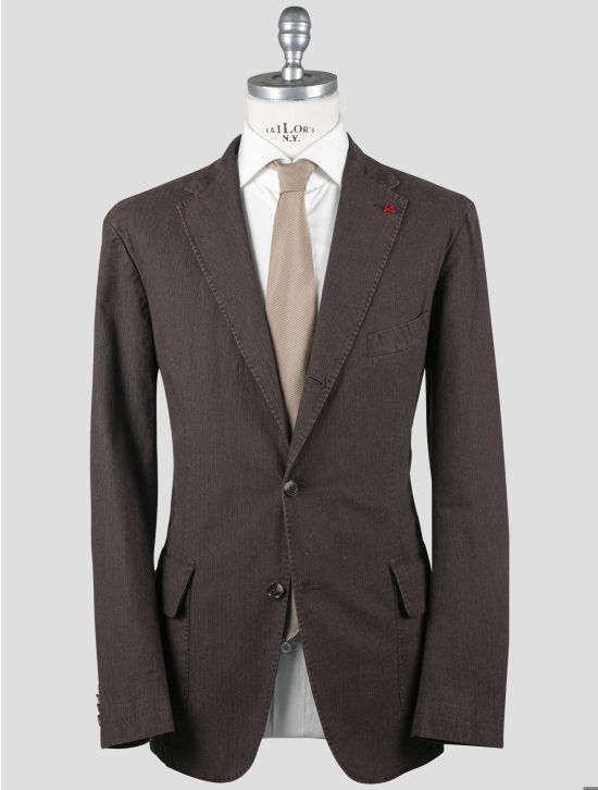 Isaia Isaia Brown Cotton Wool Ea Blazer Brown 000