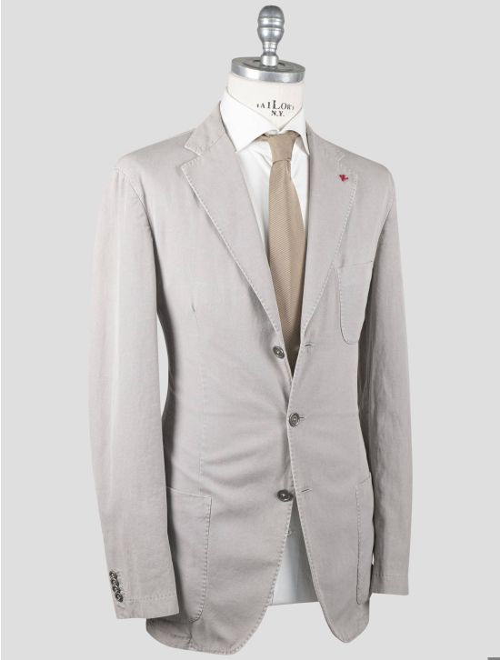 Isaia Isaia Gray Cotton Blazer Gray 001