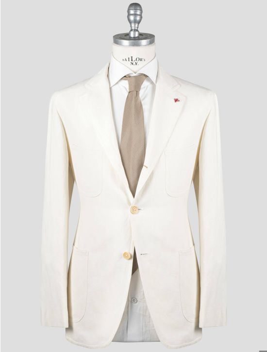 Isaia Isaia Beige Cotton Linen Blazer Beige 000