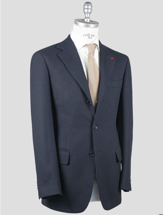 Isaia Isaia Dark Blue Virgin Wool Cashmere Blazer Dark Blue 001