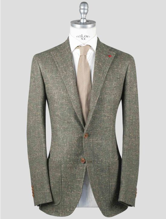 Isaia Isaia Green Silk Wool Cashmere Blazer Green 000