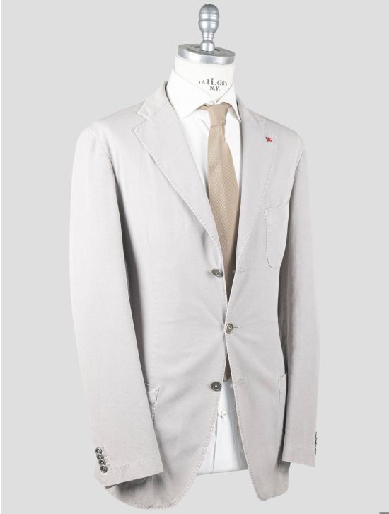 Isaia Isaia Gray Cotton Blazer Gray 001