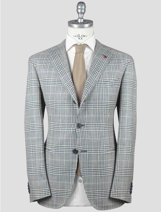 Isaia Isaia Multicolor Silk Linen Wool Blazer Multicolor 000