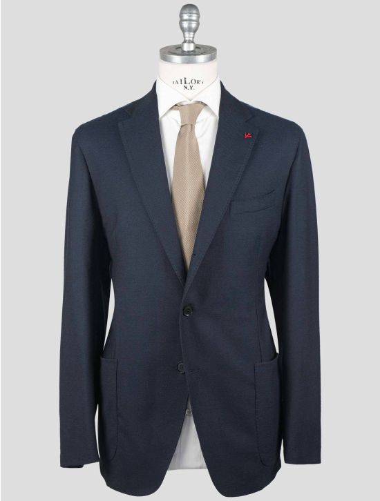 Isaia Isaia Blue Virgin Wool Blazer Blue 000