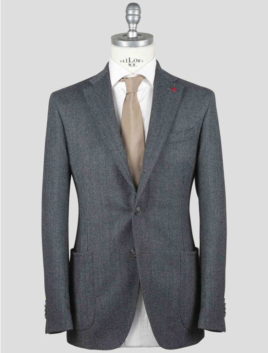 Isaia Isaia Gray Virgin Wool Blazer Gray 000