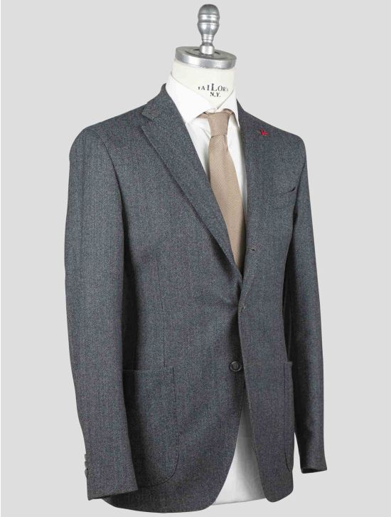 Isaia Isaia Gray Virgin Wool Blazer Gray 001