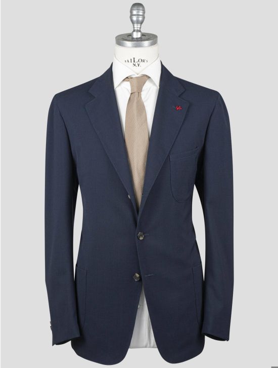 Isaia Isaia Dark Blue Virgin Wool Blazer Dark Blue 000