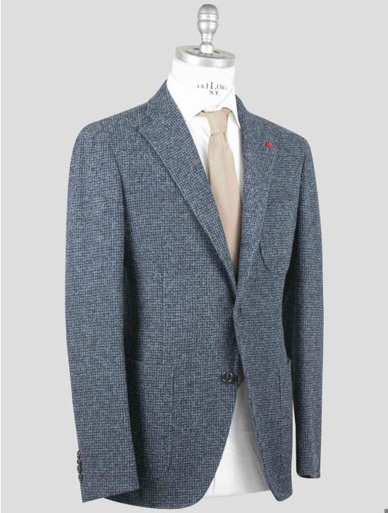 Isaia Isaia Blue Wool Mohair Cashmere Blazer Blue 001