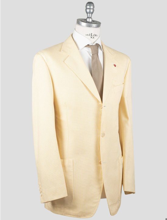 Isaia Isaia Yellow Cotton Blazer Yellow 001