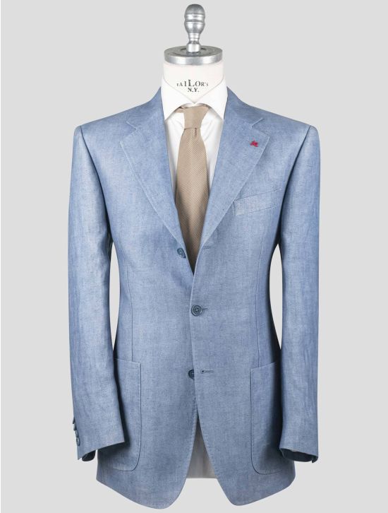 Isaia Isaia Light Blue Linen Blazer Light Blue 000