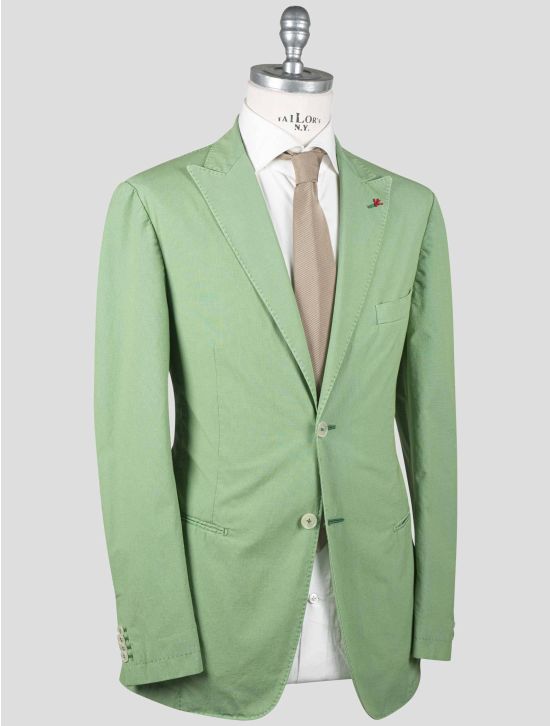 Isaia Isaia Green Cotton Blazer Green 001