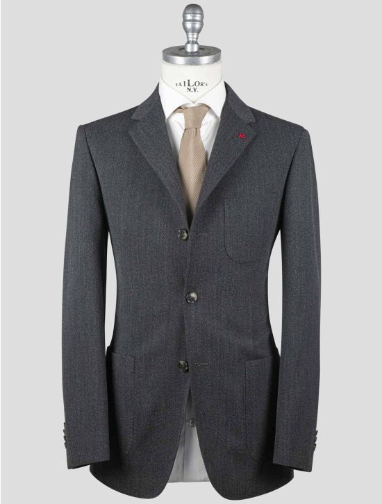 Isaia Isaia Green Virginn Wool Blazer Gray 000