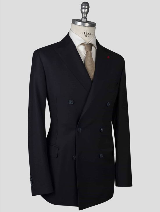 Isaia Isaia Dark Blue Virginn Wool Blazer Dark Blue 001