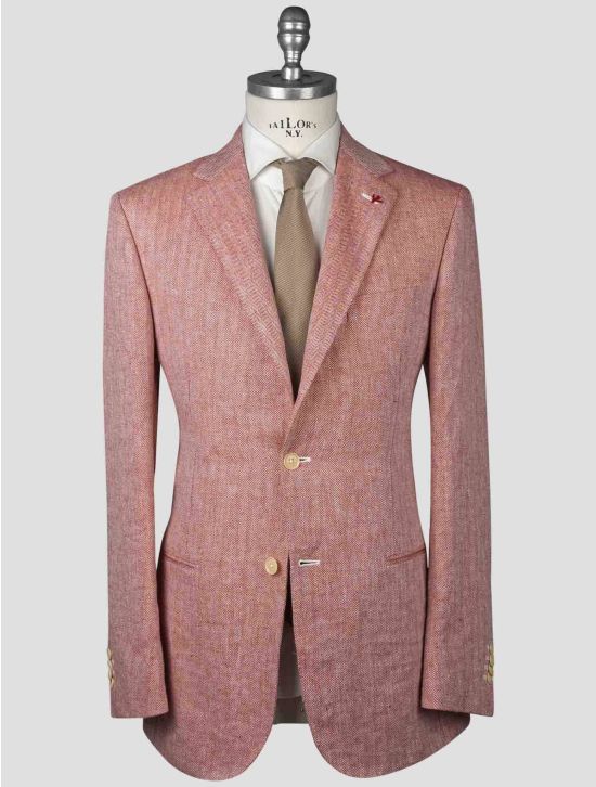 Isaia Isaia Red Linen Blazer Red 000