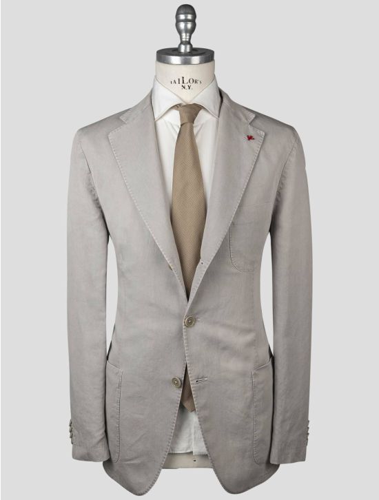 Isaia Isaia Gray Wool Silk Blazer Gray 000