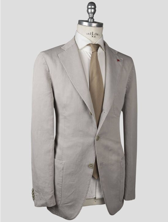 Isaia Isaia Gray Wool Silk Blazer Gray 001