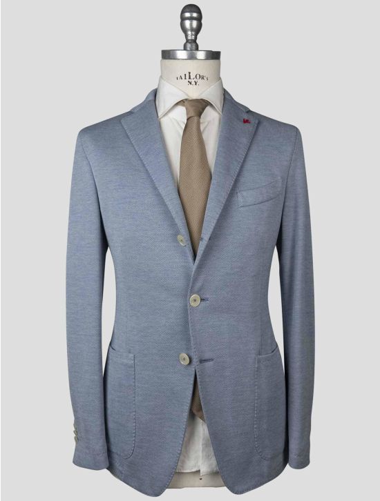 Isaia Isaia Light Blue Cotton Lycra Blazer Light Blue 000