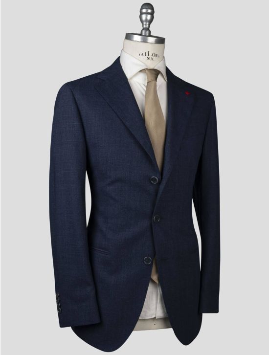 Isaia Isaia Blue Virgin Wool Blazer Blue 001