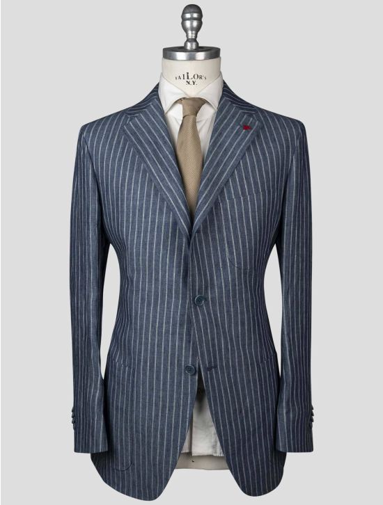 Isaia Isaia Blue Linen Blazer Blue 000