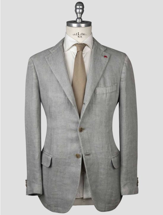 Isaia Isaia Gray Linen Blazer Gray 000