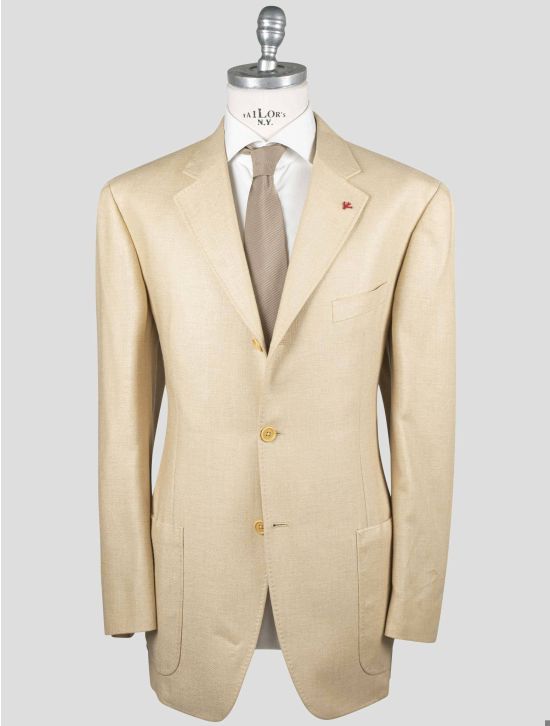 Isaia Isaia Beige Cellulose Silk Wool Blazer Beige 000