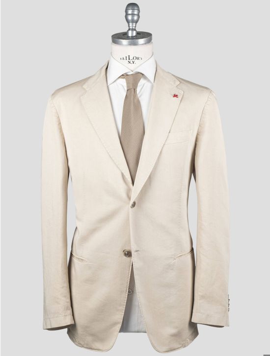 Isaia Isaia Beige Cotton Silk Blazer Beige 000