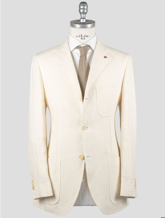 Isaia Isaia Beige Linen Blazer Beige 000