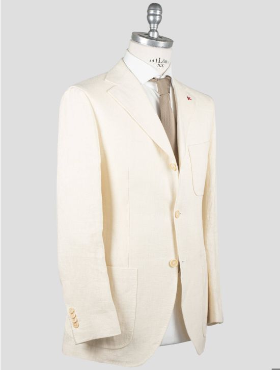 Isaia Isaia Beige Linen Blazer Beige 001