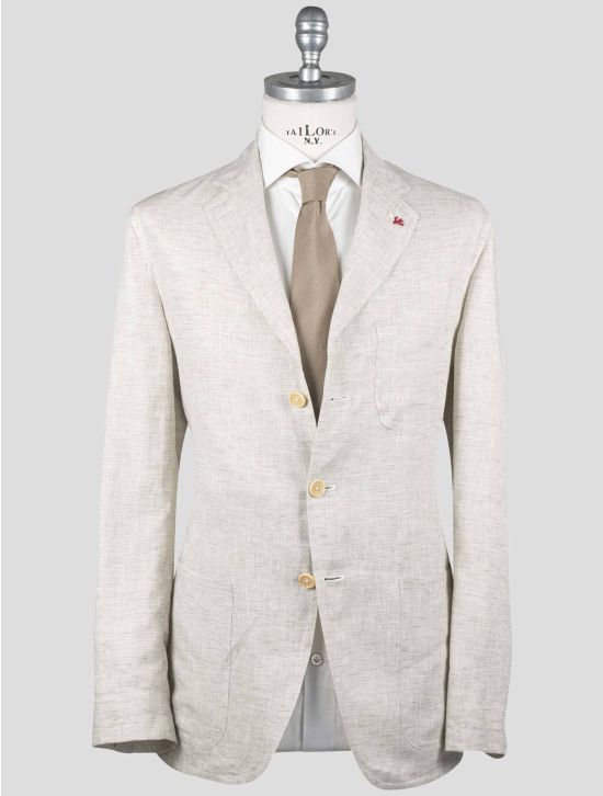 Isaia Isaia Beige Linen Blazer Beige 000