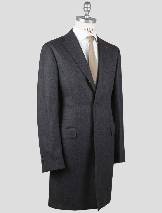 Isaia Isaia Gray Wool Overocat Gray 001