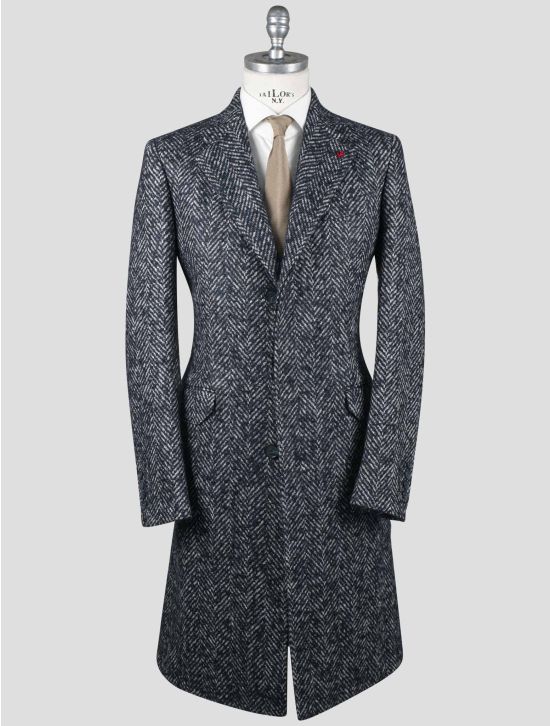 Isaia Isaia Blue Wool Overocat Blue 000