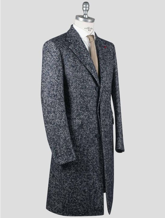 Isaia Isaia Blue Wool Overocat Blue 001