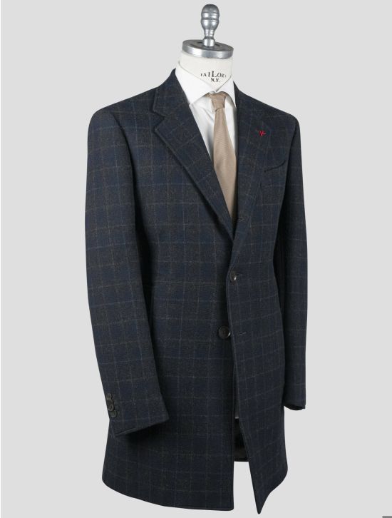 Isaia Isaia Multicolor Wool Cotton Overocat Multicolor 001