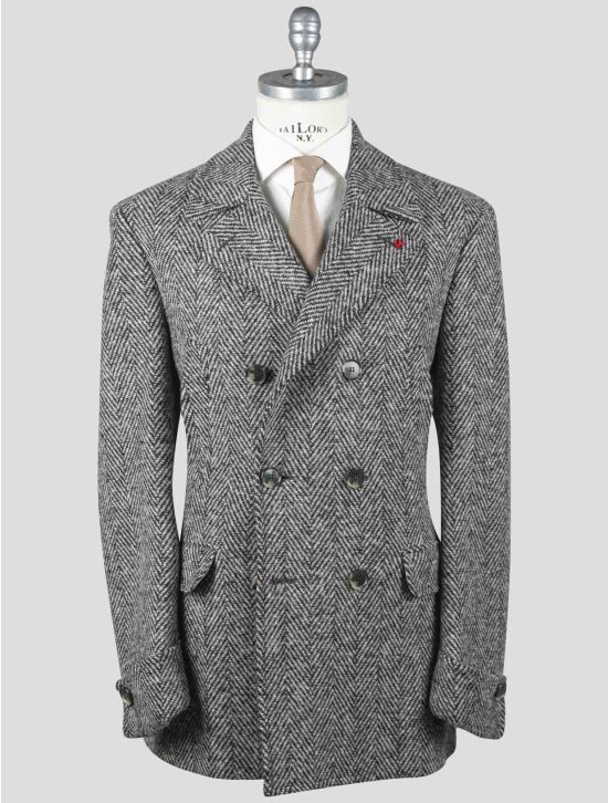 Isaia Isaia Gray Virgin Wool Overocat Gray 000