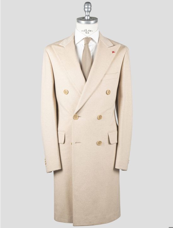 Isaia Isaia Beige Camel Overcoat Beige 000