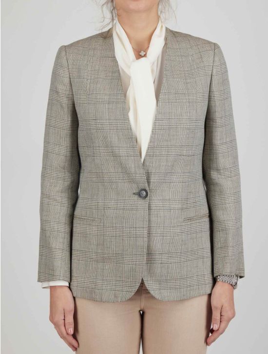 Kiton Kiton Multicolor Linen Cashmere Silk Blazer Multicolor 000